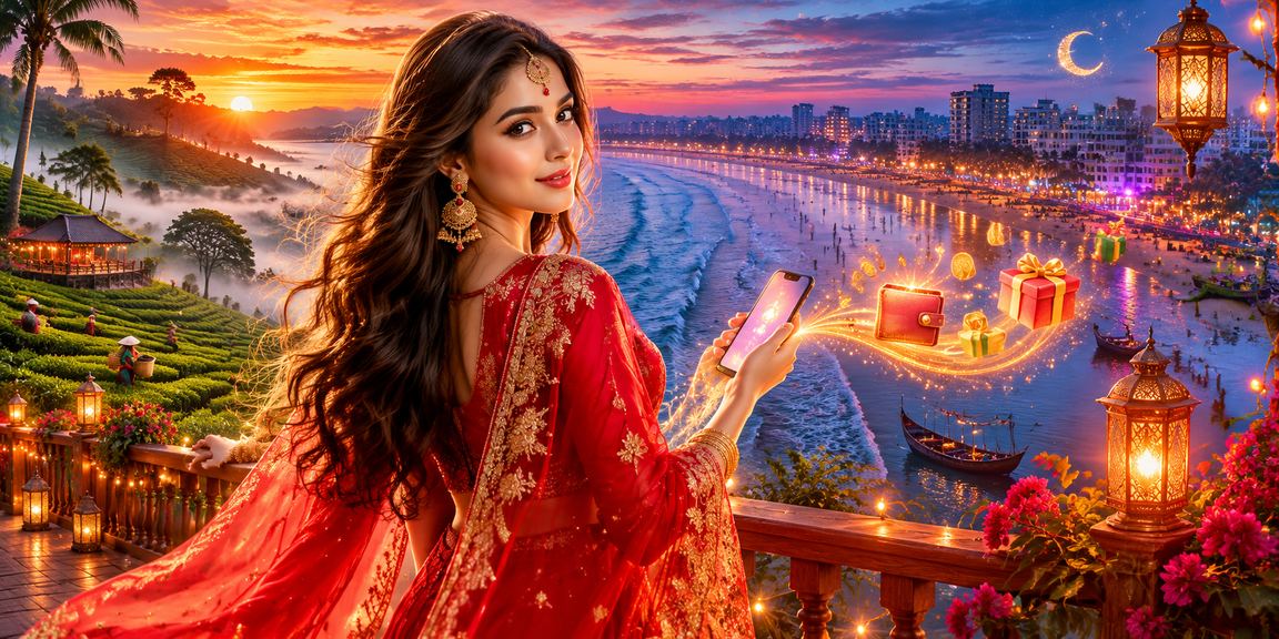 কক্সবাজারে ঈদ উৎসবে অনলাইন লটারিতে অংশগ্রহণের আনন্দময় দৃশ্য